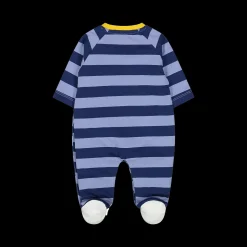 Tutina a righe blu da neonato