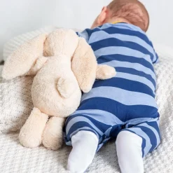 Tutina a righe blu da neonato