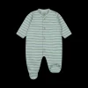 Tutina a righine cotone biologico da neonato