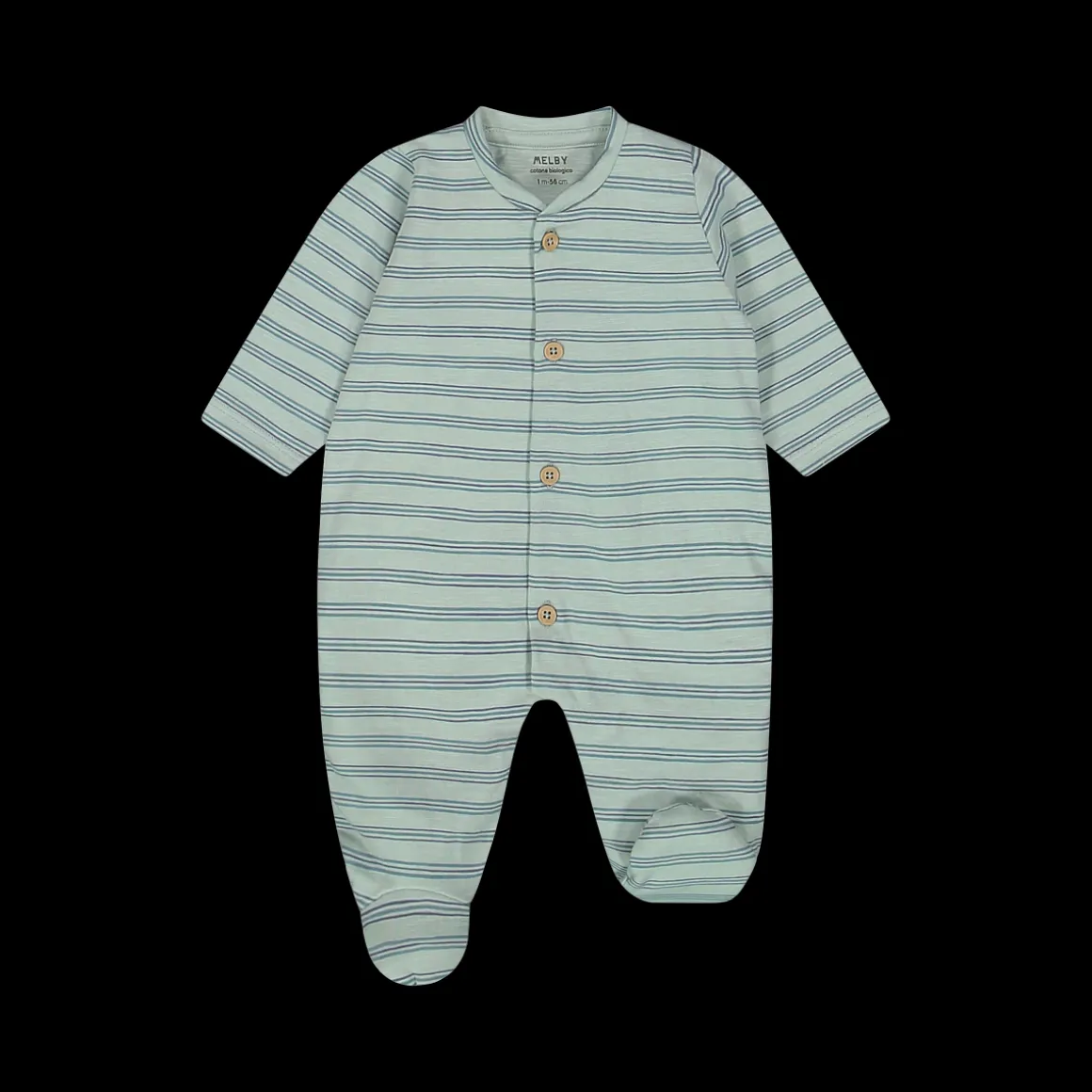 Tutina a righine cotone biologico da neonato