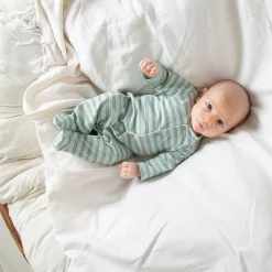 Tutina a righine cotone biologico da neonato