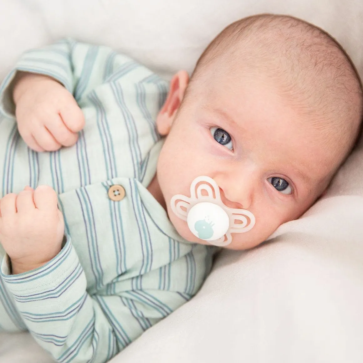 Tutina a righine cotone biologico da neonato