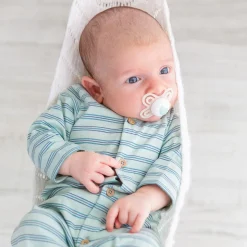 Tutina a righine cotone biologico da neonato