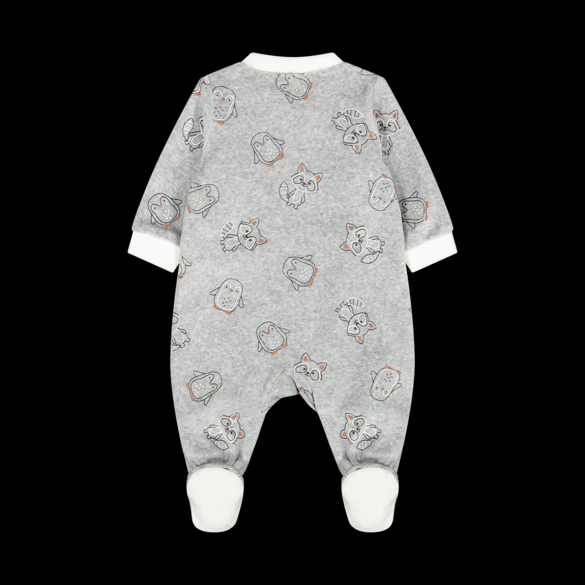 Tutina ciniglia neonato aperta davanti