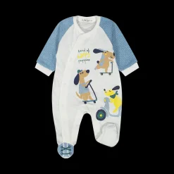 Tutina con piede apertura laterale neonato