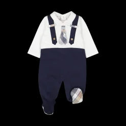 Tutina con piede colletto camicia neonato