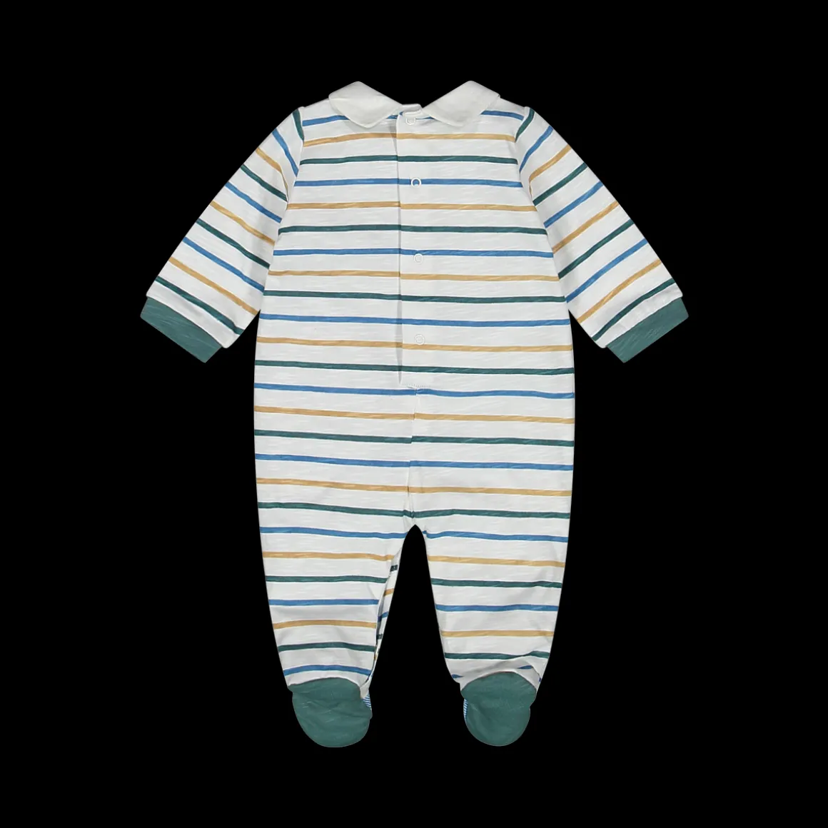 Tutina con piede e colletto camicia neonato
