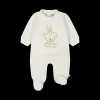 Tutina con piede in ciniglia misto cotone bio unisex