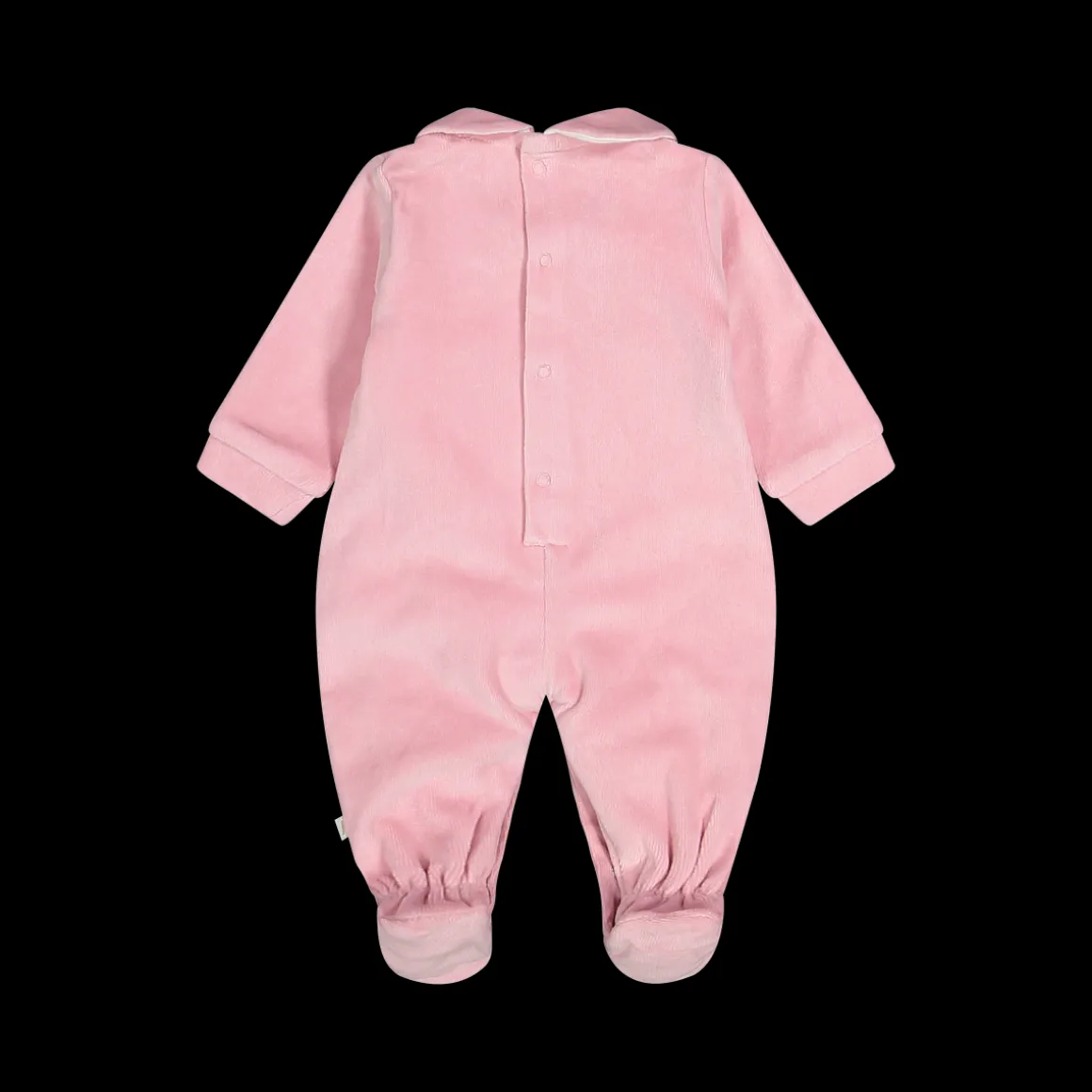 Tutina con piede in ciniglia misto cotone bio per neonata