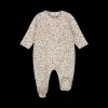 Tutina con piede in cotone bio per neonata