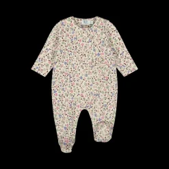 Tutina con piede in cotone bio per neonata