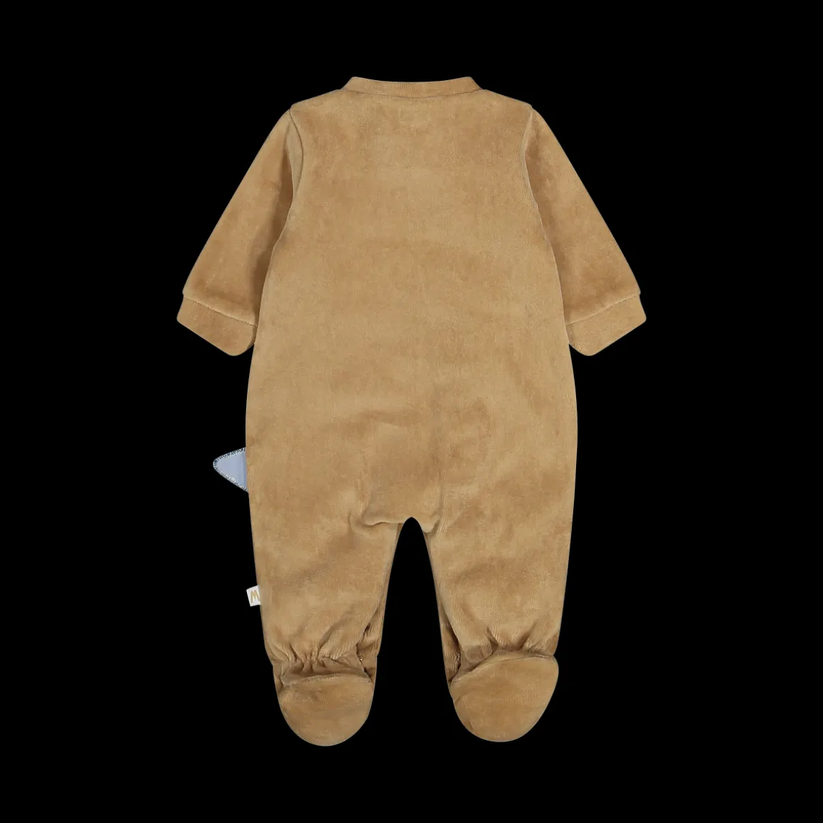Tutina con piede in morbida ciniglia 100% cotone bio per neonato