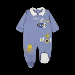 Tutina con piedini e colletto da neonato