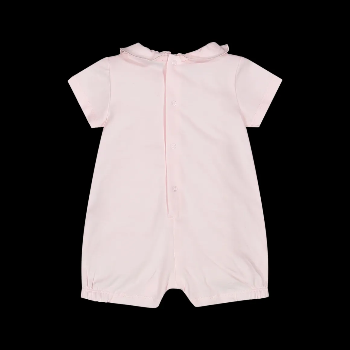 Tutina corta a righe rosa e bianche da neonata