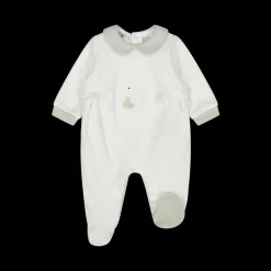 Tutina in ciniglia con dettagli lurex neonata