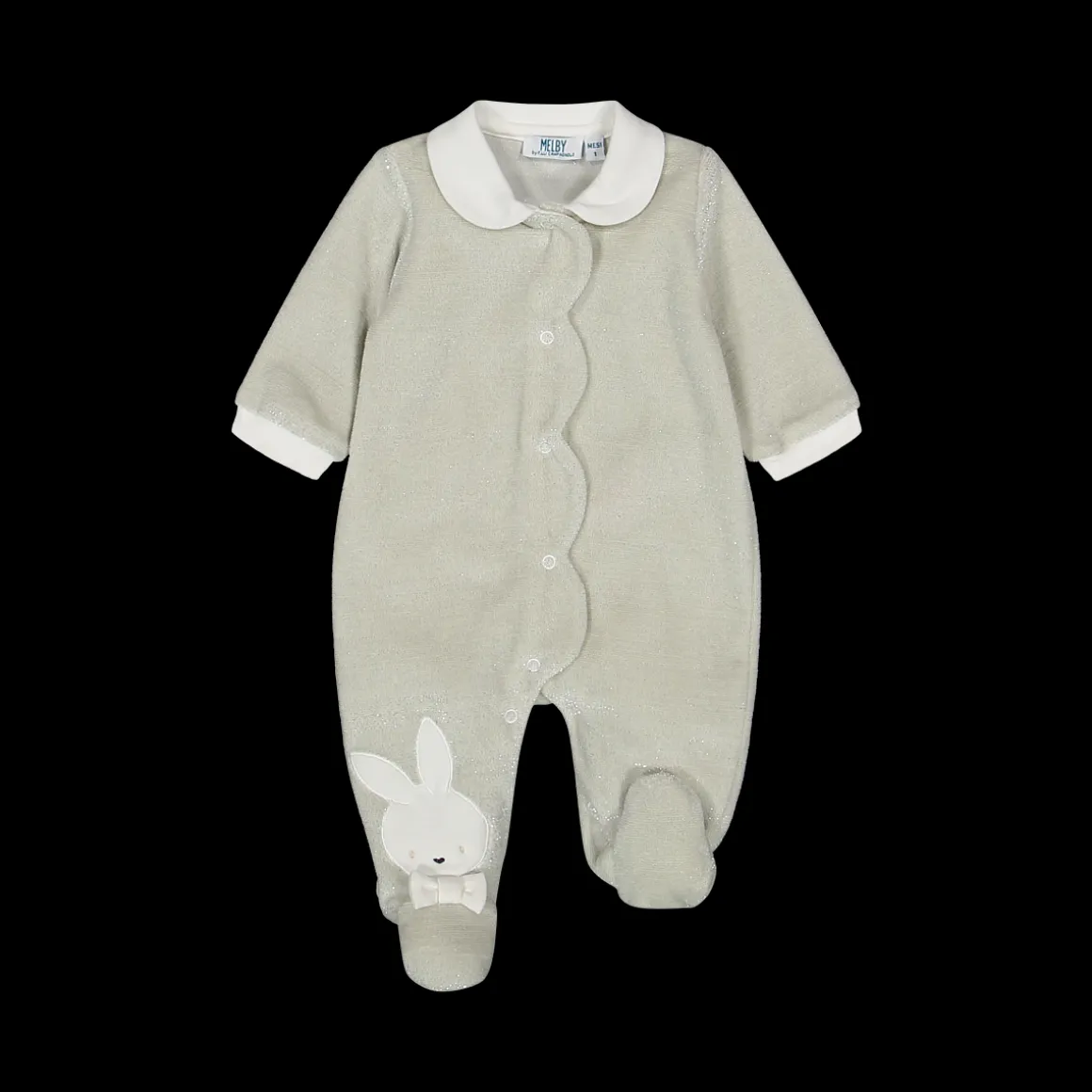 Tutina in ciniglia lurex neonata