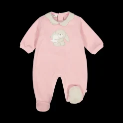 Tutina in ciniglia rosa per neonata