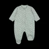 Tutina in cotone biologico a fiorellini liberty da neonata