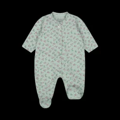 Tutina in cotone biologico a fiorellini liberty da neonata