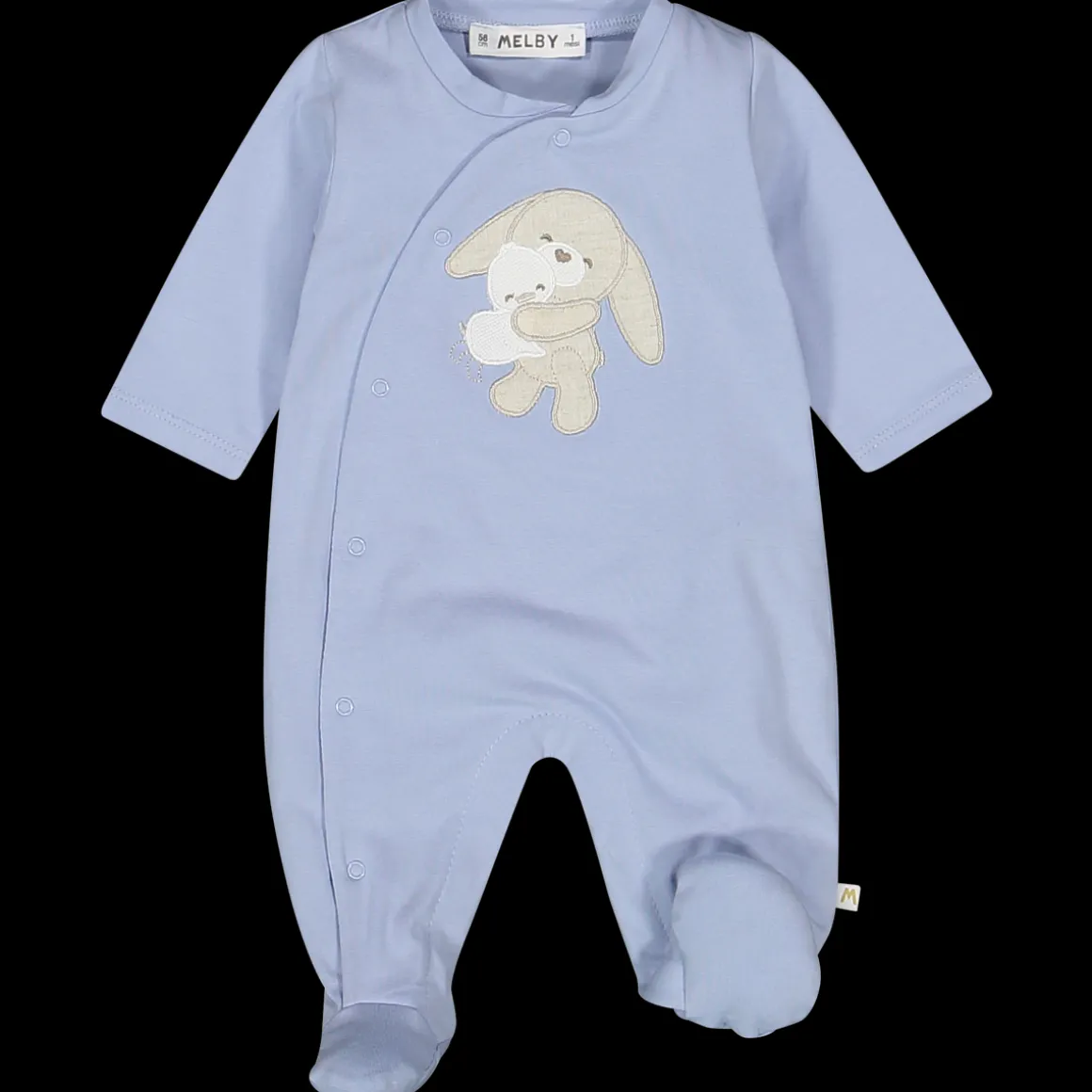 Tutina in jersey con coniglietto per neonato