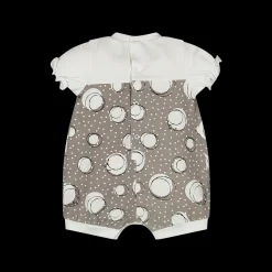 Tutina in jersey con pois da neonata