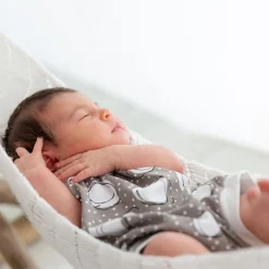 Tutina in jersey con pois da neonata