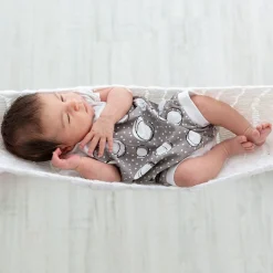 Tutina in jersey con pois da neonata