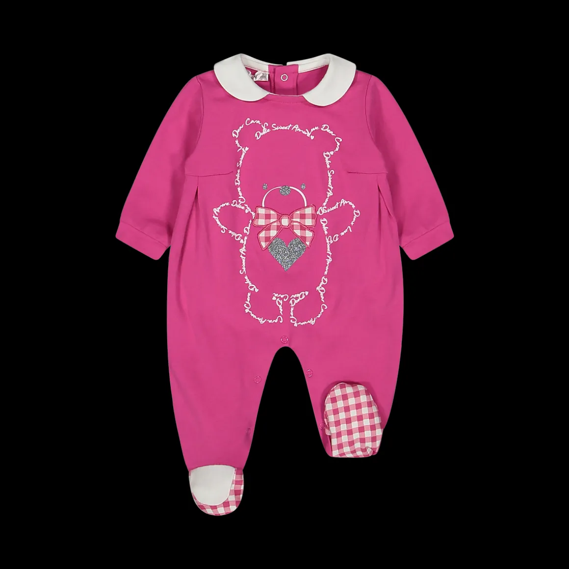 Tutina in jersey fucsia da neonata