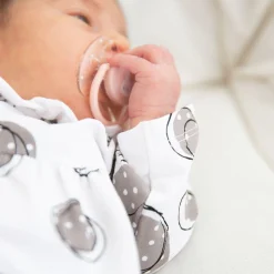Tutina in jersey stampato da neonata
