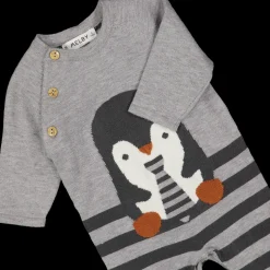Tutina in tricot neonato con pinguino