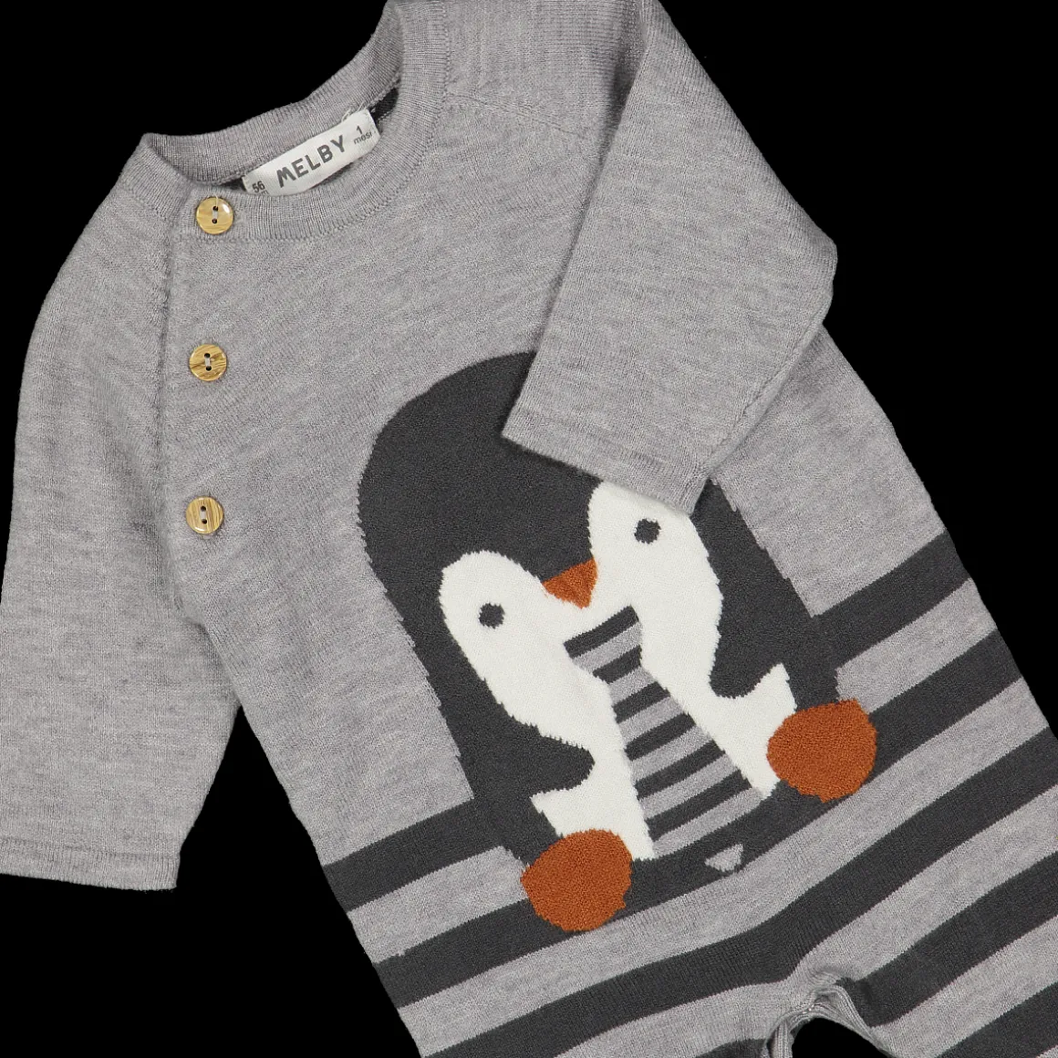 Tutina in tricot neonato con pinguino