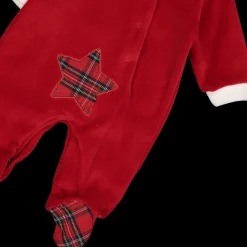 Tutina Natale in ciniglia rossa unisex