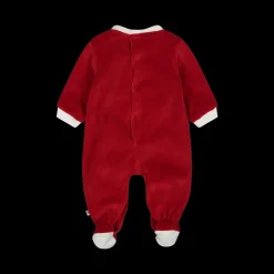 Tutina natalizia unisex con piede in ciniglia