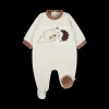 Tutina unisex con piede in ciniglia misto cotone