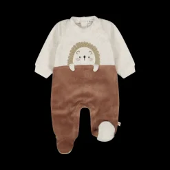 Tutina unisex con piede in ciniglia misto cotone