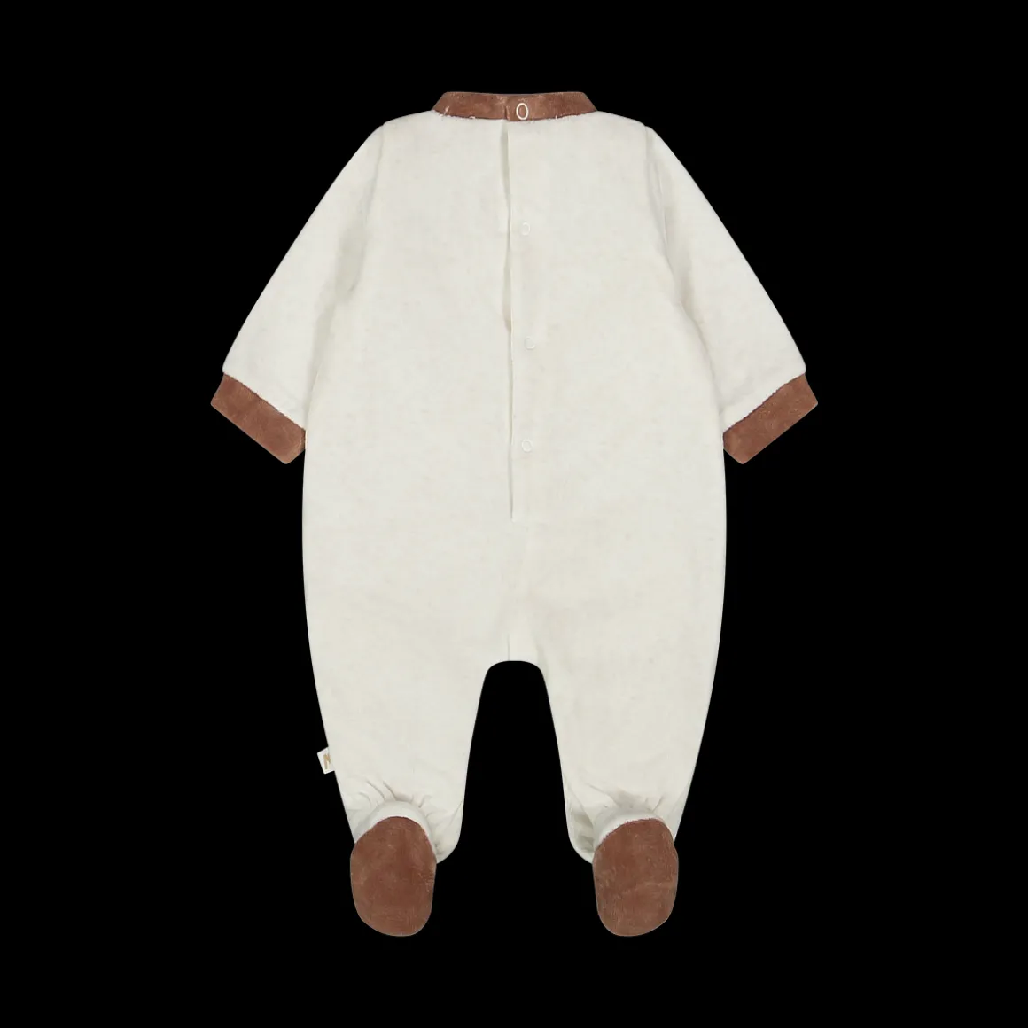 Tutina unisex con piede in ciniglia misto cotone