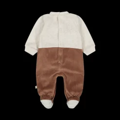 Tutina unisex con piede in ciniglia misto cotone