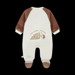 Tutina unisex con piede in interlock elasticizzato