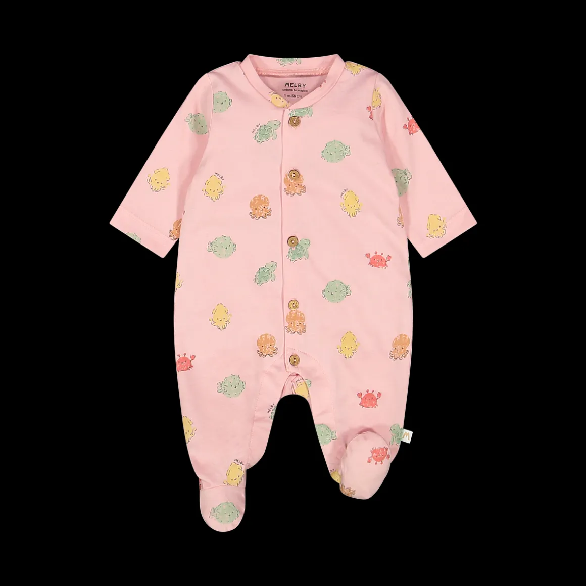 Tutina unisex in cotone bio con piede