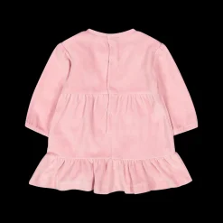 Vestito in ciniglia con balze per neonata