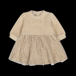 Vestito in ciniglia e tulle per neonata