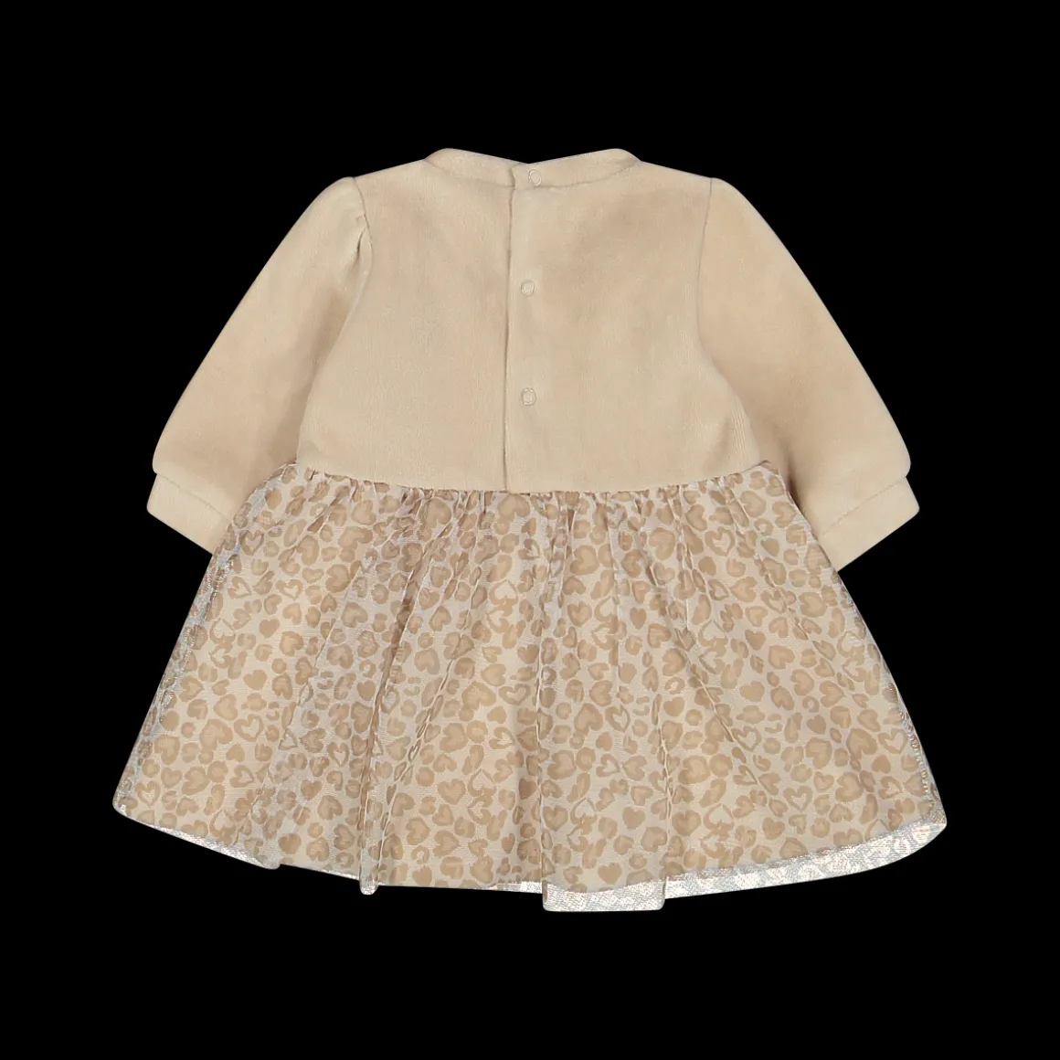 Vestito in ciniglia e tulle per neonata