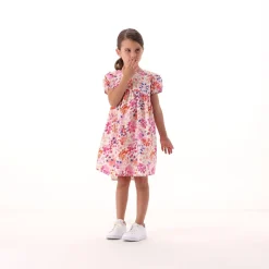 Vestito in popeline stampato per bambina