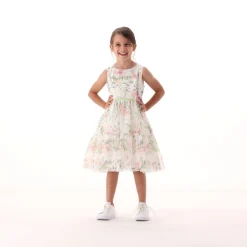 Vestito in tulle stampato per ragazza