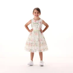 Vestito in tulle stampato per ragazza