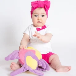 Berrettino in jersey fucsia da bambina