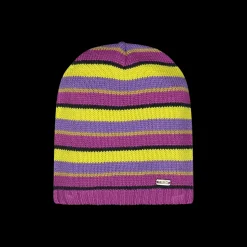 Berretto in tricot rigato bambina