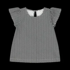 Blusa con stampa optical da bambina