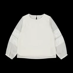Blusa in chiffon e tulle da bambina
