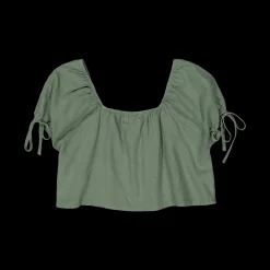 Blusa in misto lino per bambina